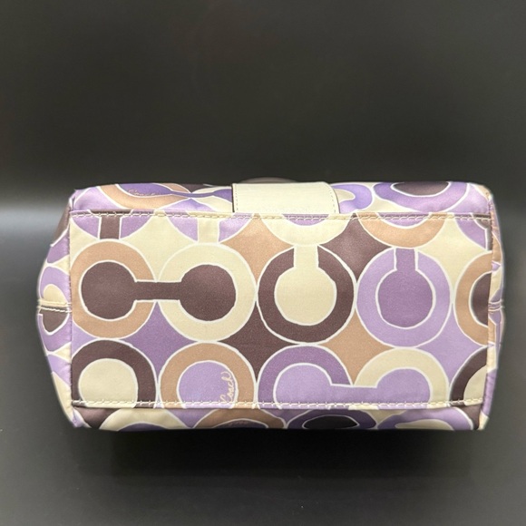 COACH 44837 Julia Outline OP Art Lilac Sateen Pouch Small Purse Shoulder Handbag - Picture 3 of 16